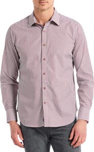 Robert Graham Greenwich Stripe Stretch Button-Up Shirt