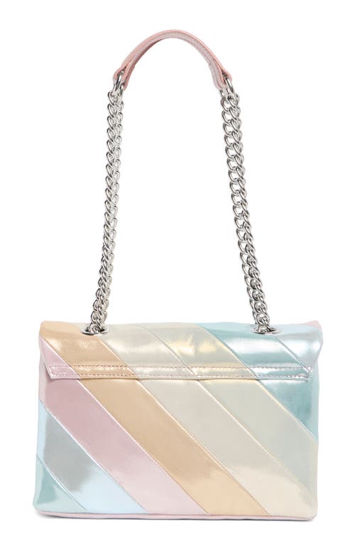 Kurt Geiger London Brixton Leather Lock Bag In Open Grey