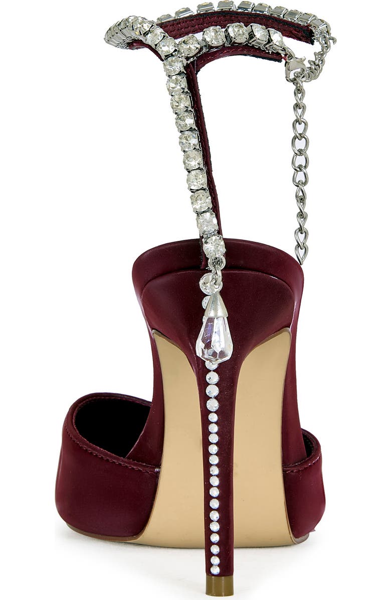 AZALEA WANG Rabrindra Ankle Strap Pointed Toe Pump, Alternate, color, Burgundy