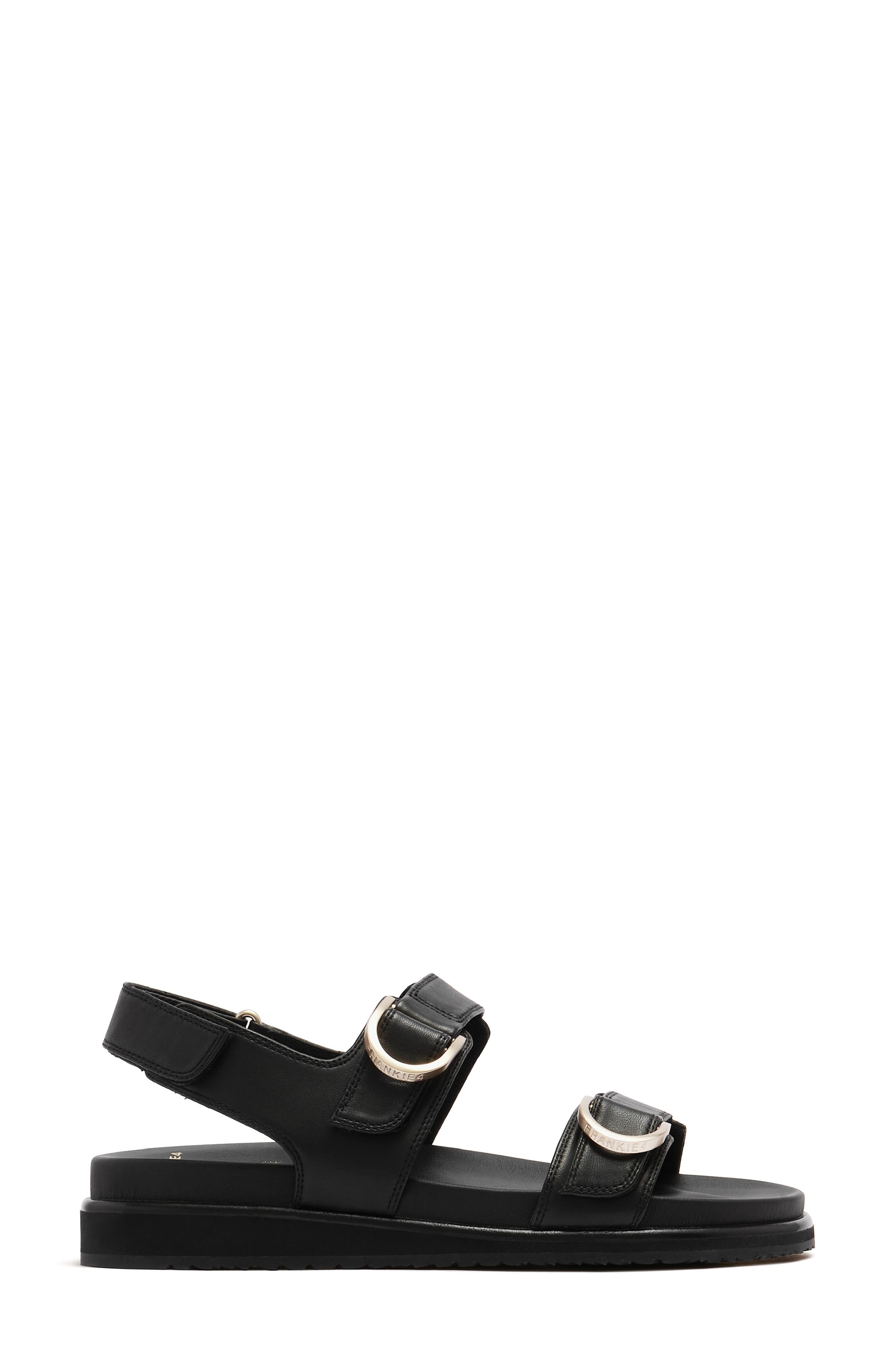 FRANKIE4 Thompson II Sandal, Alternate, color, Black/ Silver