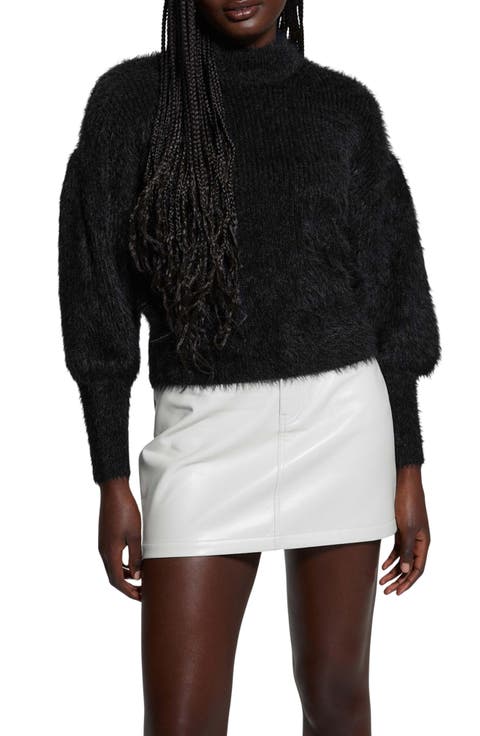 Keyla Fuzzy Bishop Sleeve Sweater