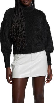 GUESS Keyla Fuzzy Bishop Sleeve Sweater