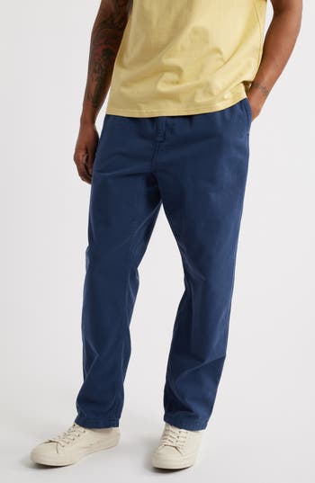 Carhartt Work In Progress Flint Straight Leg Twill Pants In Blue