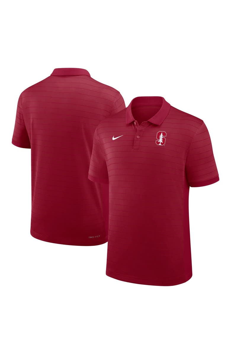 Nike Men's Nike Cardinal Stanford Cardinal 2025 Early Season Coaches Sideline Victory Stripe Performance Polo, Alternate, color, Cardinal