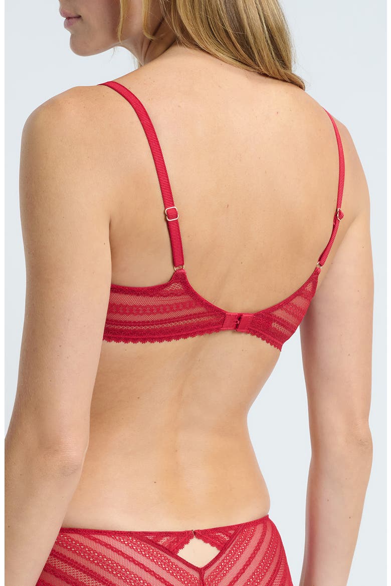 Aura N°9 Underwire Balconette Bra, Alternate, color, RED