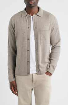 MERZ B SCHWANEN Relaxed Fit Merino Wool, Silk & Cashmere Cardigan