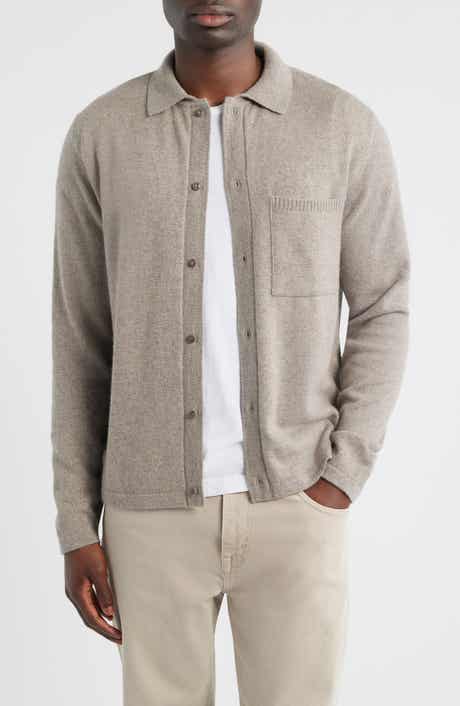 MERZ B SCHWANEN Relaxed Fit Merino Wool, Silk & Cashmere Cardigan