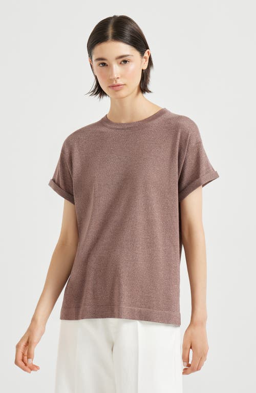 Brunello Cucinelli Cashmere And Silk Lightweight Sweater In Brown