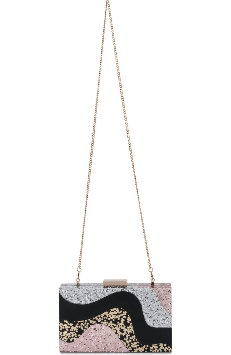 Olga Berg Paris Wavy Acrylic Frame Clutch, Alternate, color,