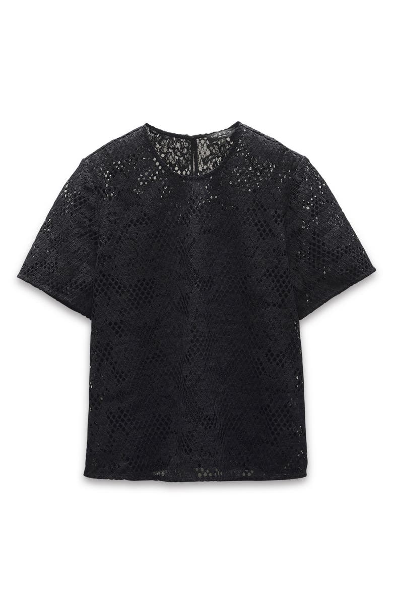 rag & bone Sammie Lace Top, Alternate, color, Black