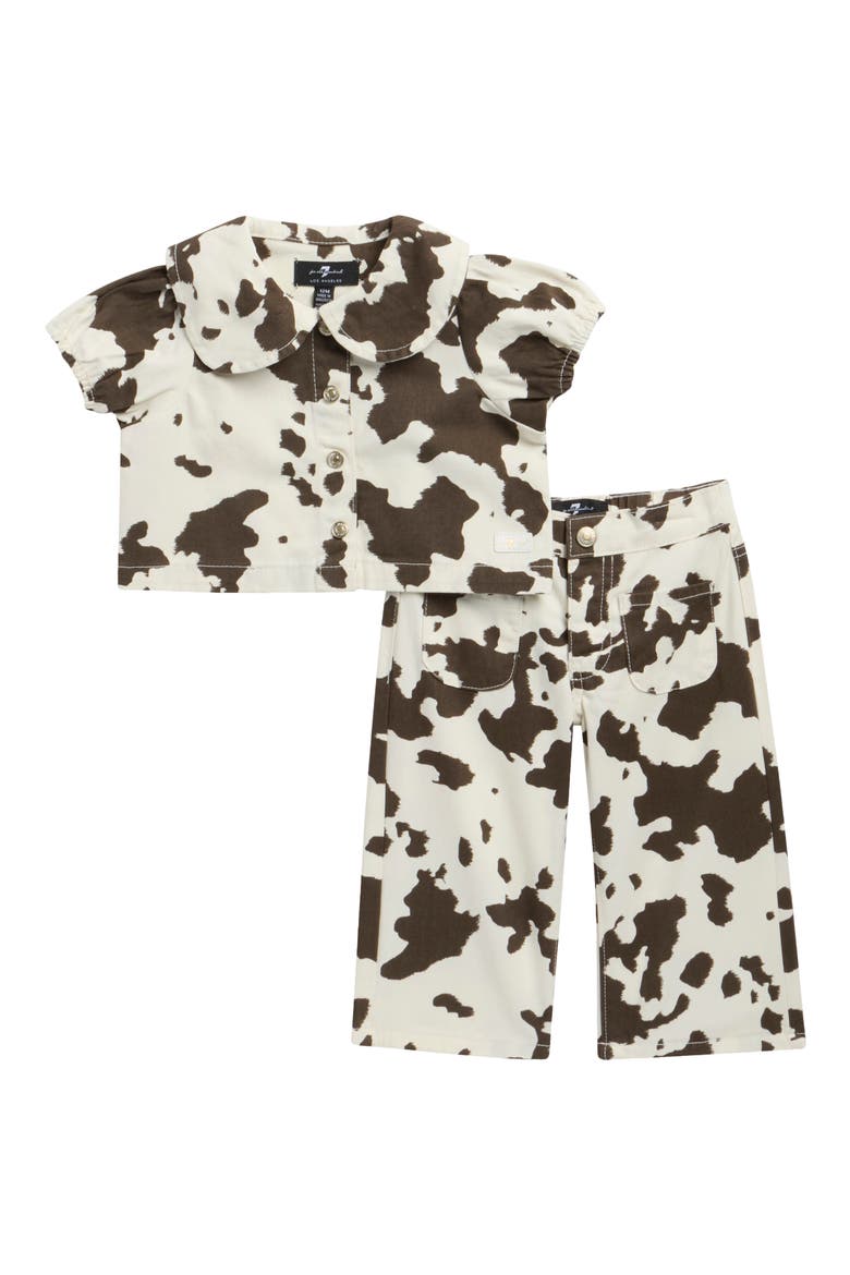 Button-Up Shirt & Pants Set, Main, color, ANTIQUE WHITE