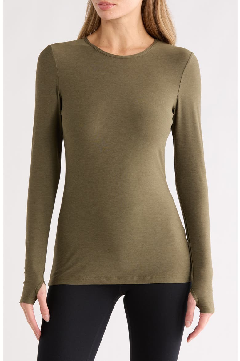 Classic Crewneck Pullover, Main, color, BEYOND OLIVE HEATHER