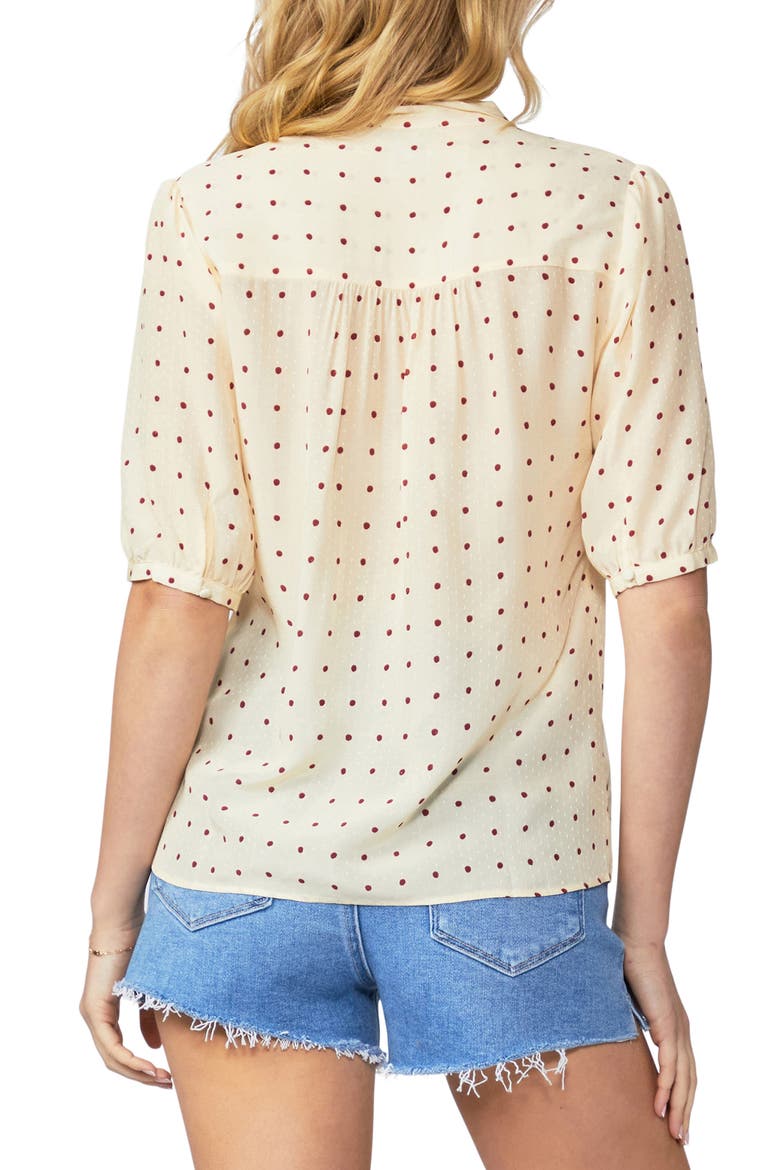Esta Blouse, Alternate, color, CREAM/ ROSE DUST RED