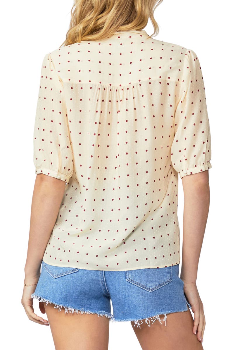 PAIGE Esta Blouse, Alternate, color, Cream/ Rose Dust Red