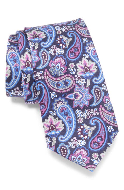 Paisley Floral Silk Tie