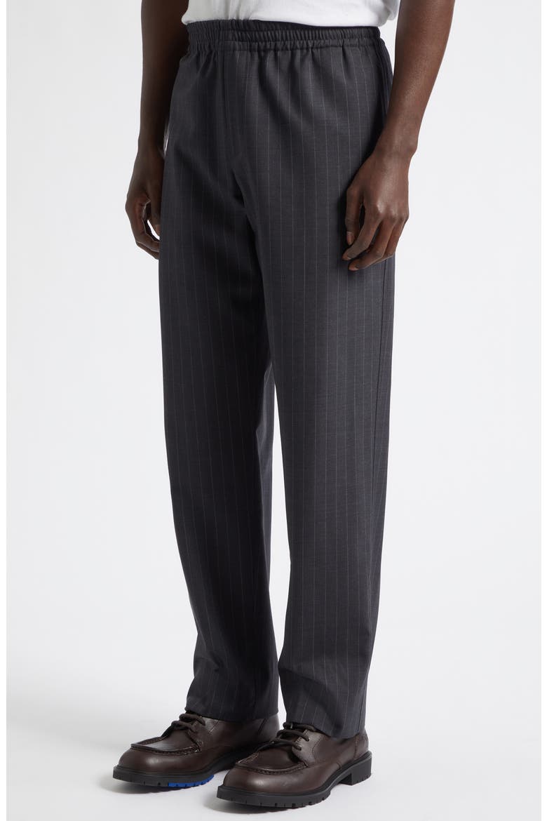 Trevor Pinstripe Wool Trousers, Alternate, color, IRON GREY STRIPE