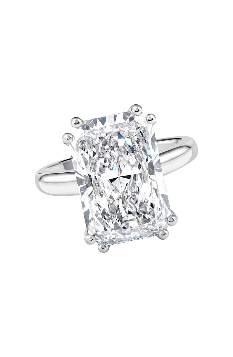 Bliss Diamond Certified 4.00Ct Radiant Cut Diamond Engagement Ring Gold Lab Grown, Main, color, 14K White Gold
