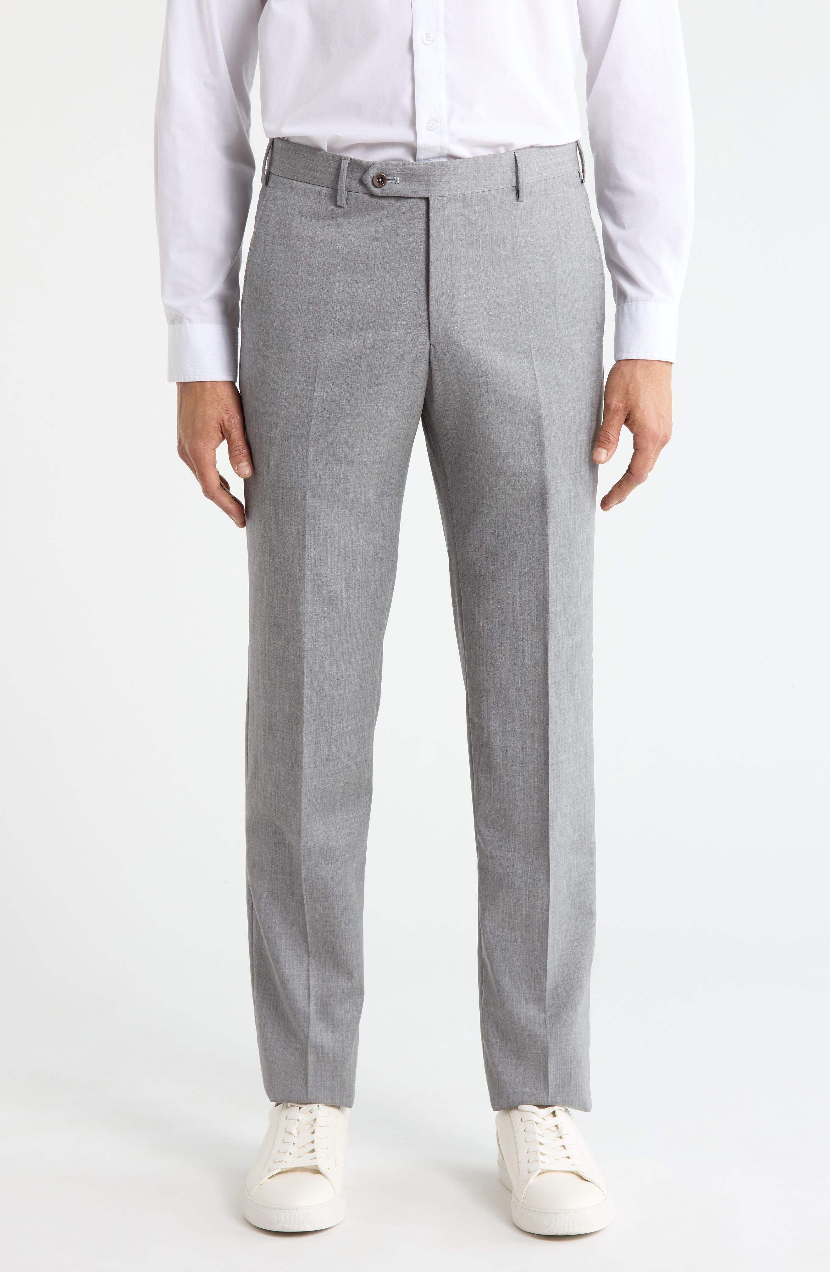 Zanella Parker Platinum Super 130's Gabardine Dress Pants