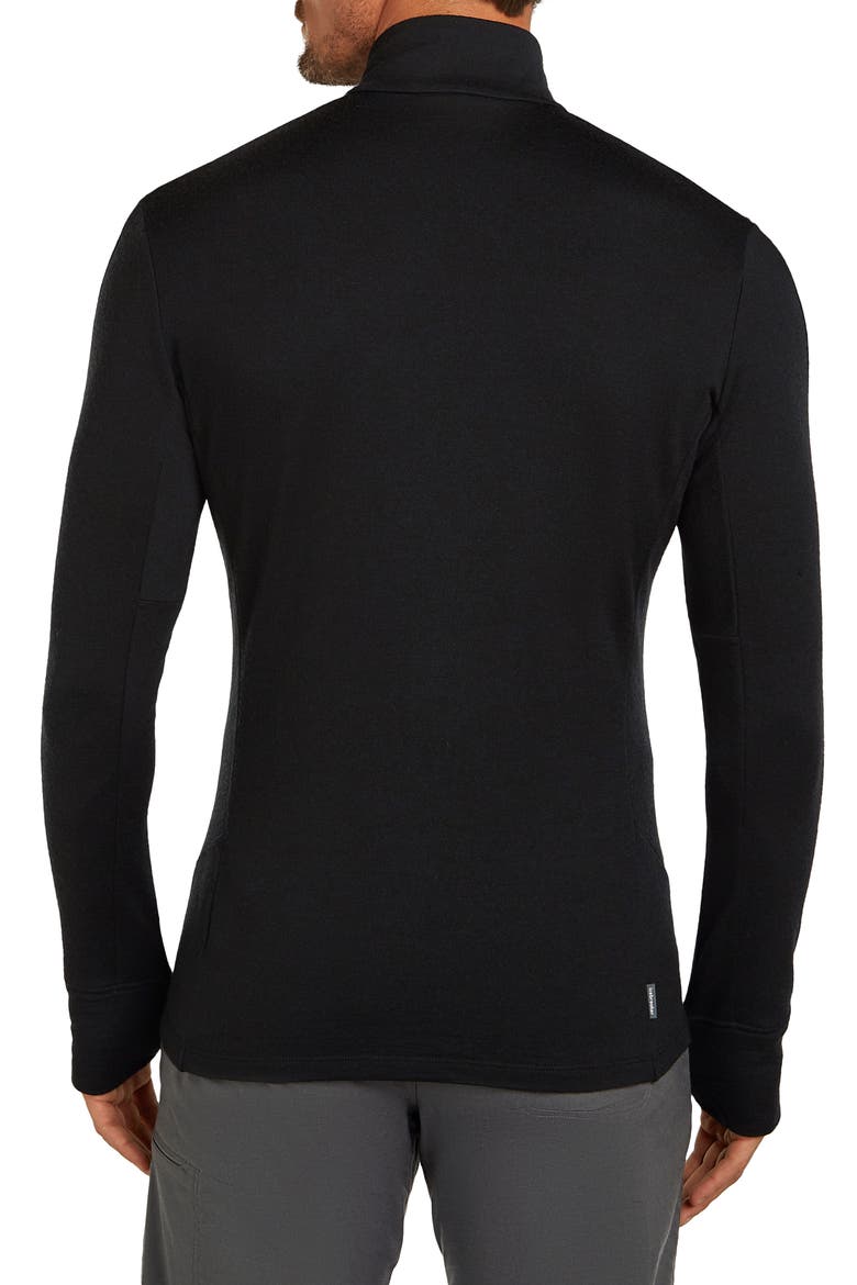 Men's Merino 260 Quantum Long Sleeve Zip Jacket, Alternate, color, BLACK