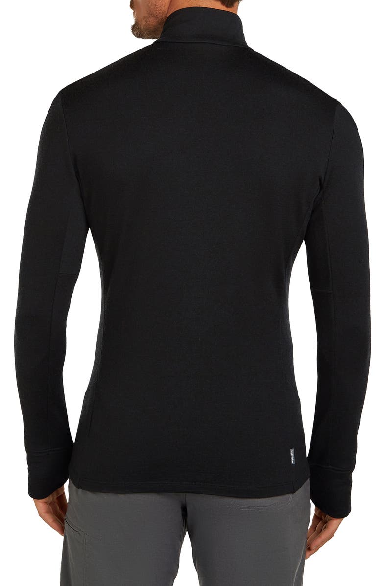Icebreaker Men's Merino 260 Quantum Long Sleeve Zip Jacket, Alternate, color, Black