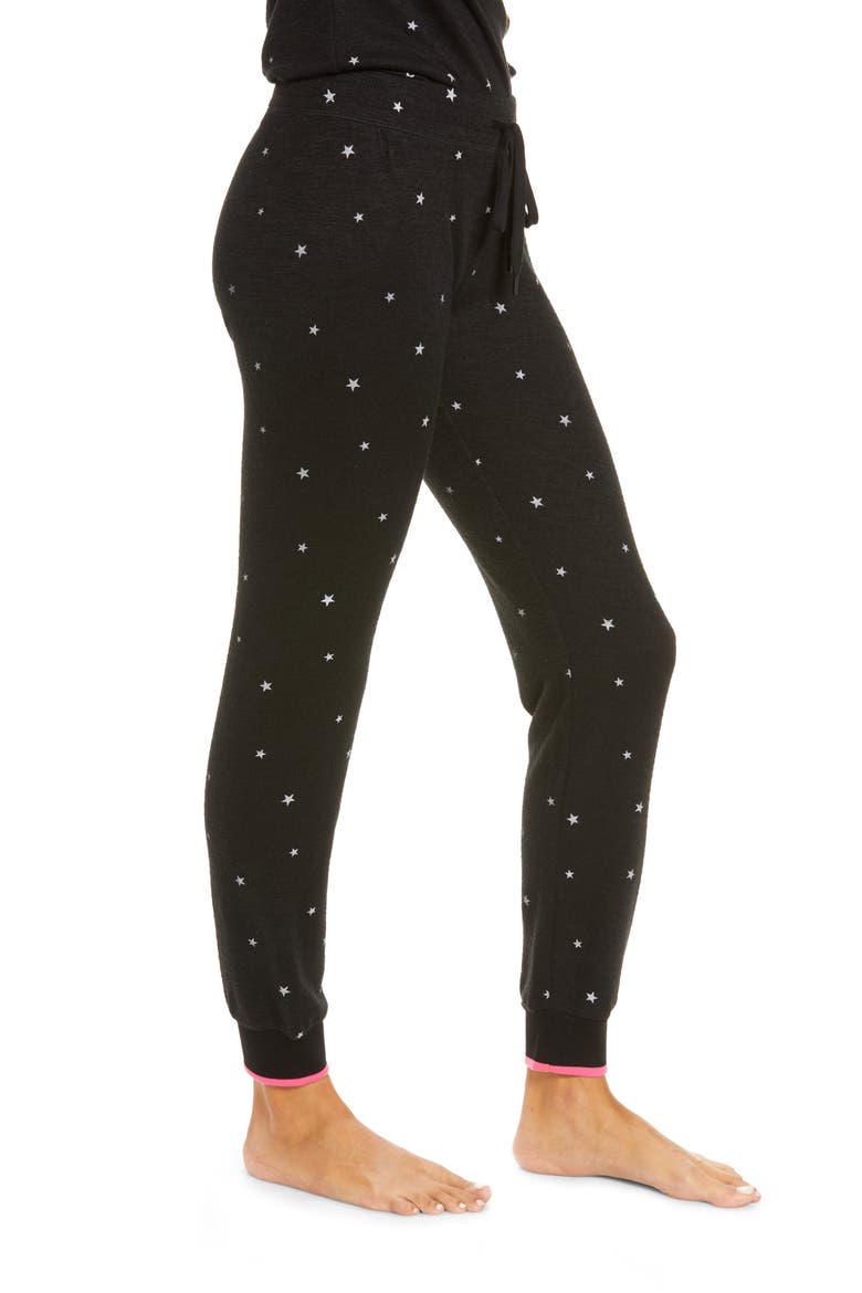 Star Print Sweatpants, Alternate, color, BLACK