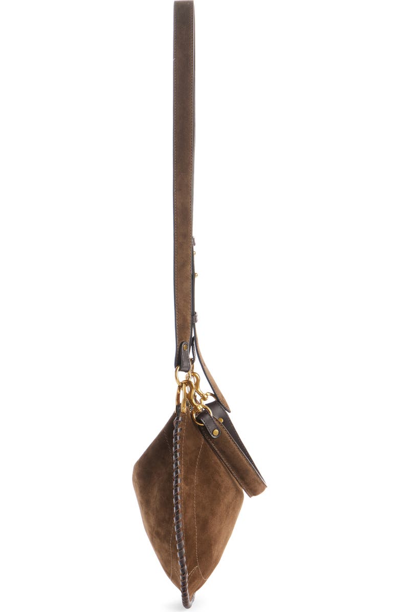 Isabel Marant Oskan Soft Zipped Shoulder Bag, Alternate, color, Bronze