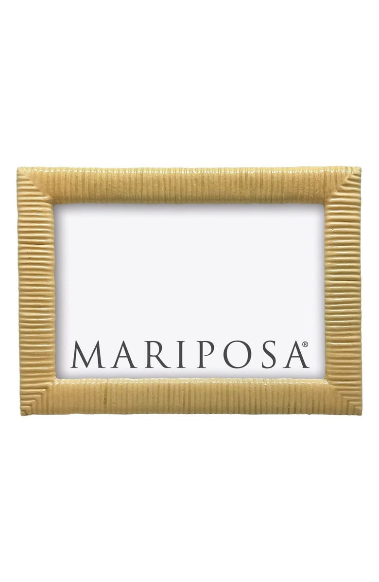 Mariposa Woven Texture Yellow 4 x 6-Inch Picture Frame, Alternate, color, Yellow