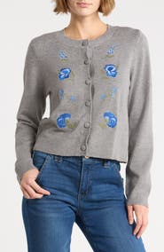 NVLT Floral Embroidered Cardigan