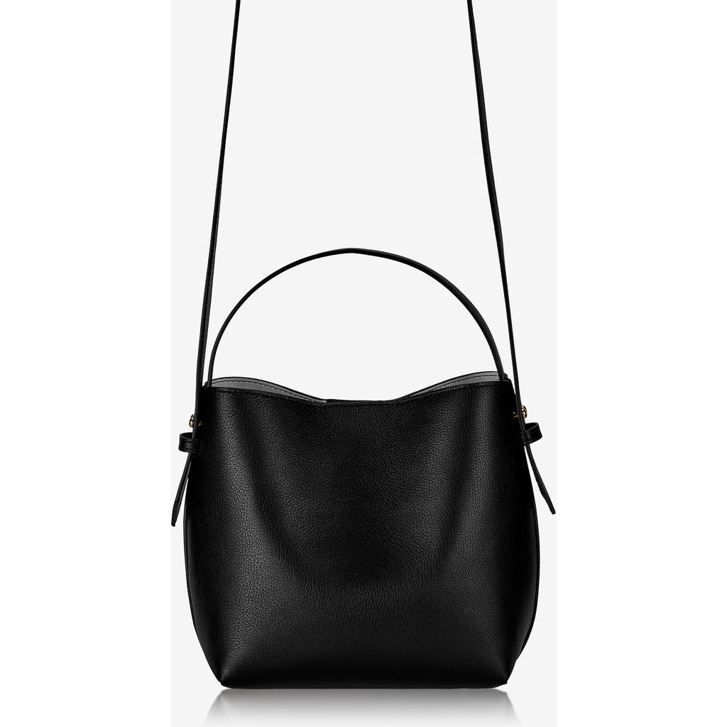 Gigi New York Selena Leather Bucket Bag In Black