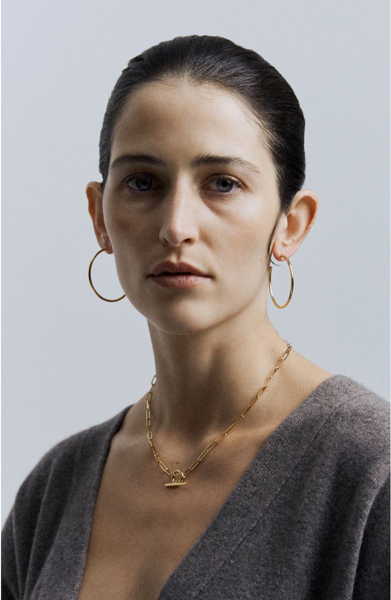 Otiumberg 14kt Gold Vermeil Love Link Necklace, Alternate, color, Yellow Toned Gold