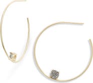 Argento Vivo Sterling Silver Argento Vivo Drusy Hoop Earrings