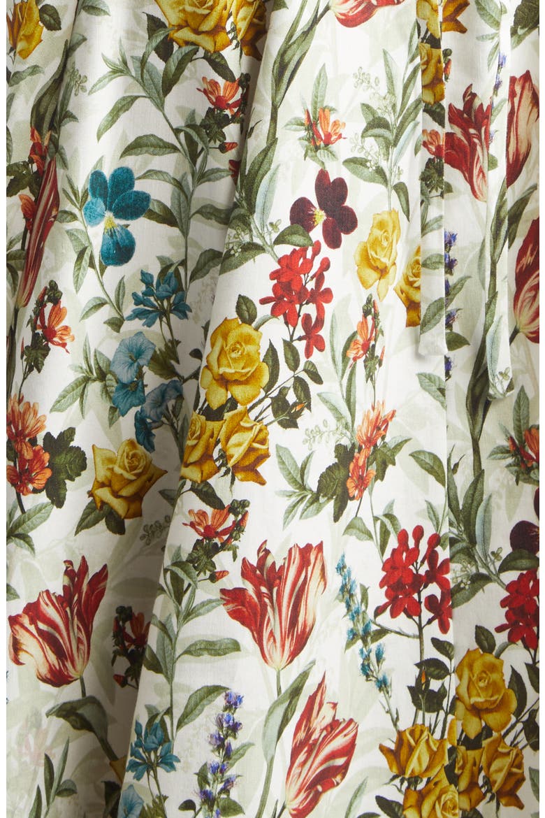 Polly Floral Linen Blend Maxi Dress, Alternate, color, DESERT SPRIGS VANILLA
