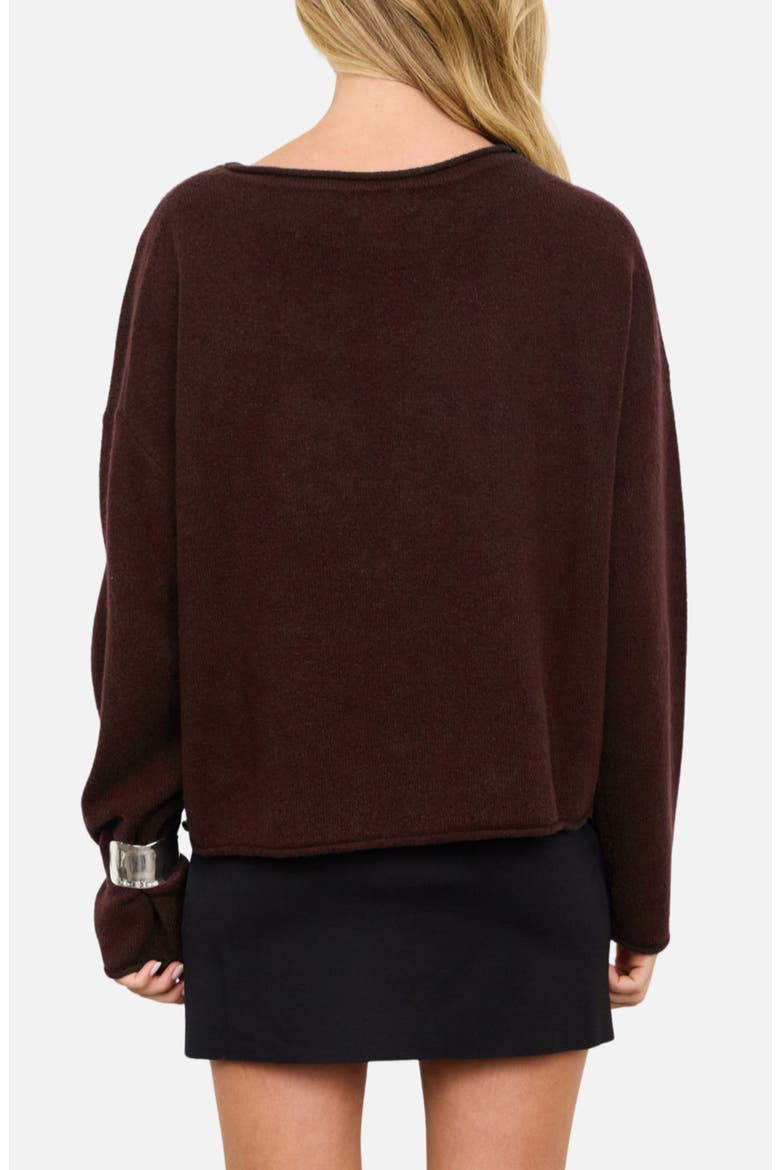 Center Seam Sweater, Alternate, color, RED WOOD