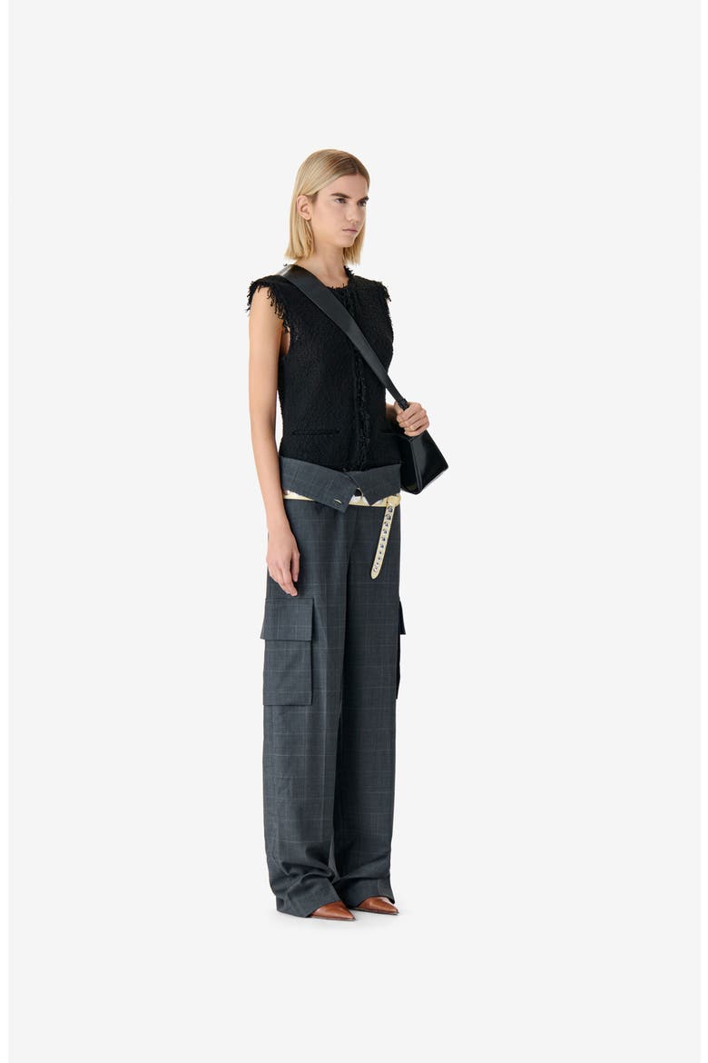 Shanny Tweed Vest, Alternate, color, Black