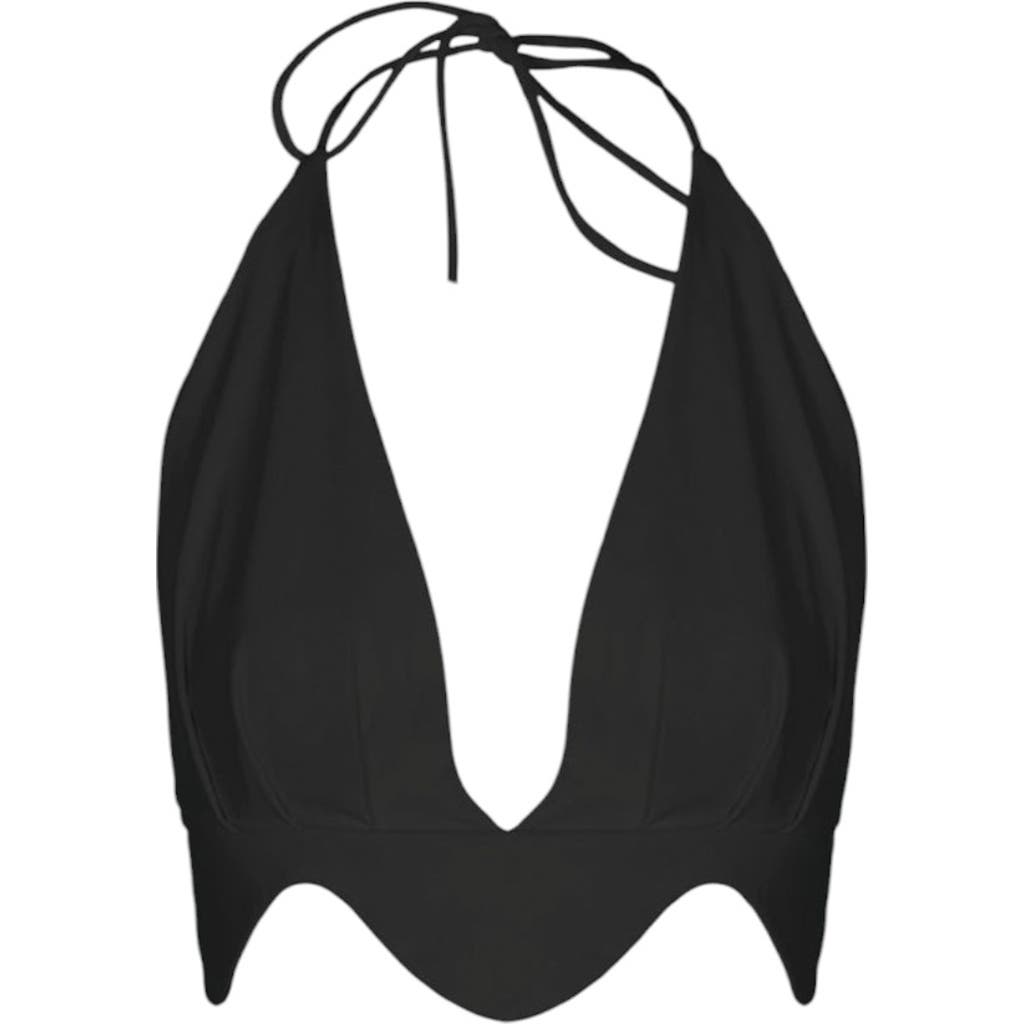 Port De Bras Avila Halter Top In Black