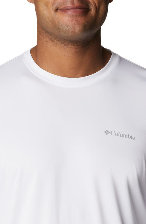 Shop Columbia Rapid Creek Long Sleeve Graphic T-shirt In White/cool Grey