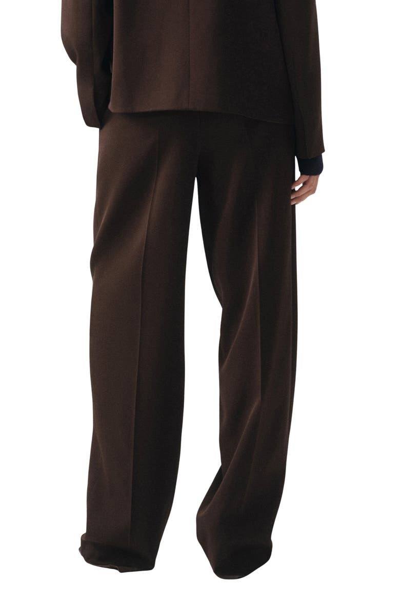 Selection Pleat Front Straight Leg Pants, Alternate, color, CHOCOLATE