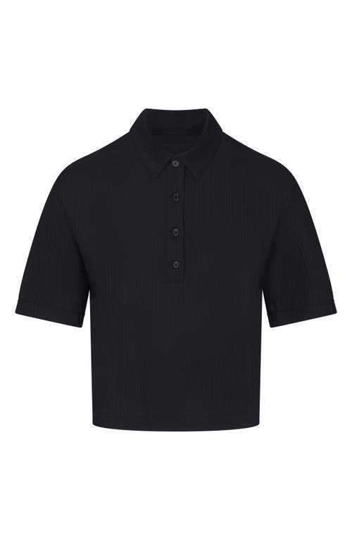 Williams Athletic Club Lindsey Performance Textured Polo in Black at Nordstrom, Size X-Small