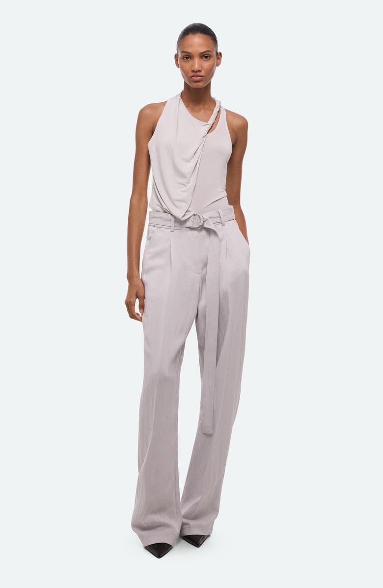 Helmut Lang Asymmetric Twist Tank, Alternate, color, Grey