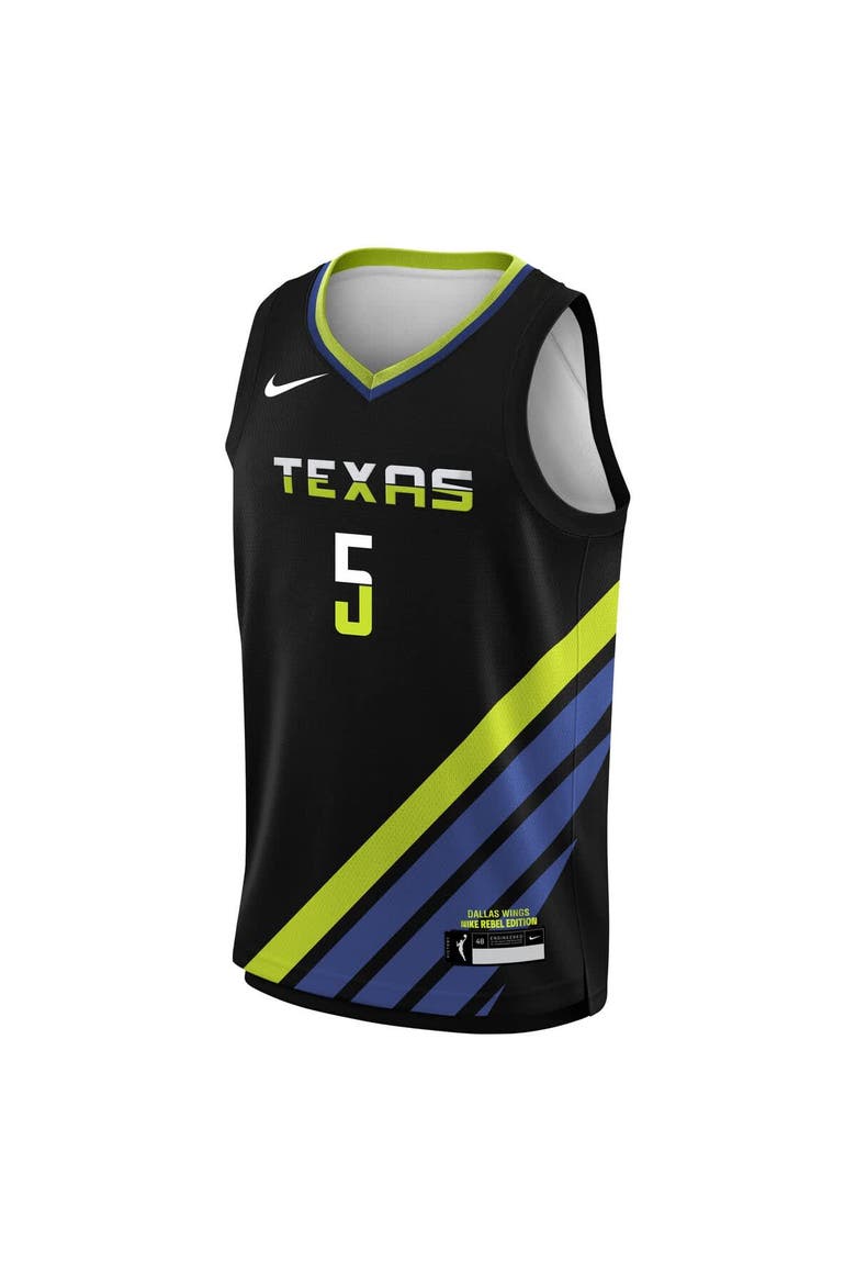 Youth Nike Paige Bueckers Black Dallas Wings 2025 WNBA Draft Rebel Edition Victory Player Jersey, Alternate, color, Black