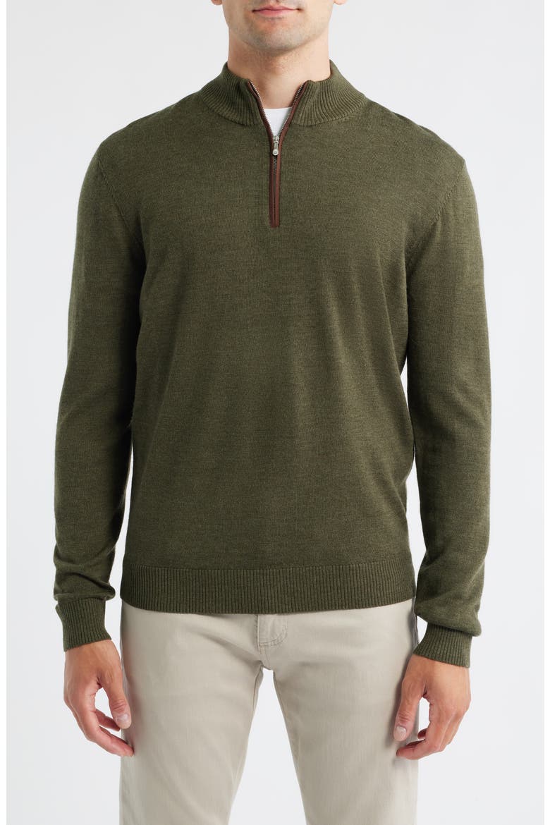 Raynor Merino Wool Quarter Zip Sweater, Main, color, FORGED