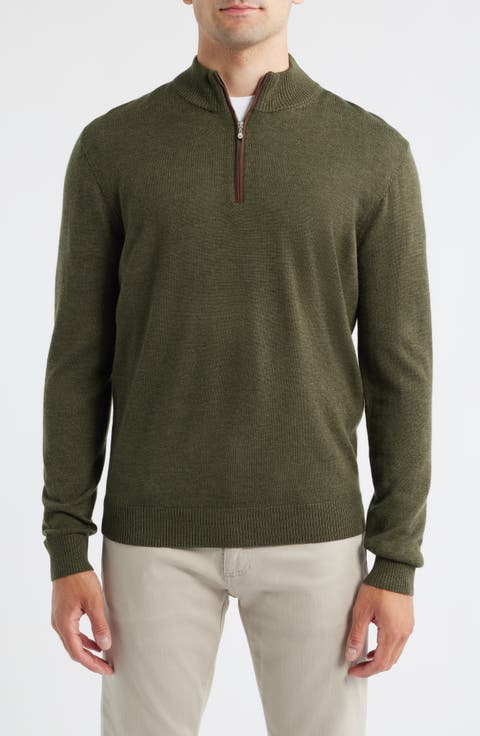 Raynor Merino Wool Quarter Zip Sweater