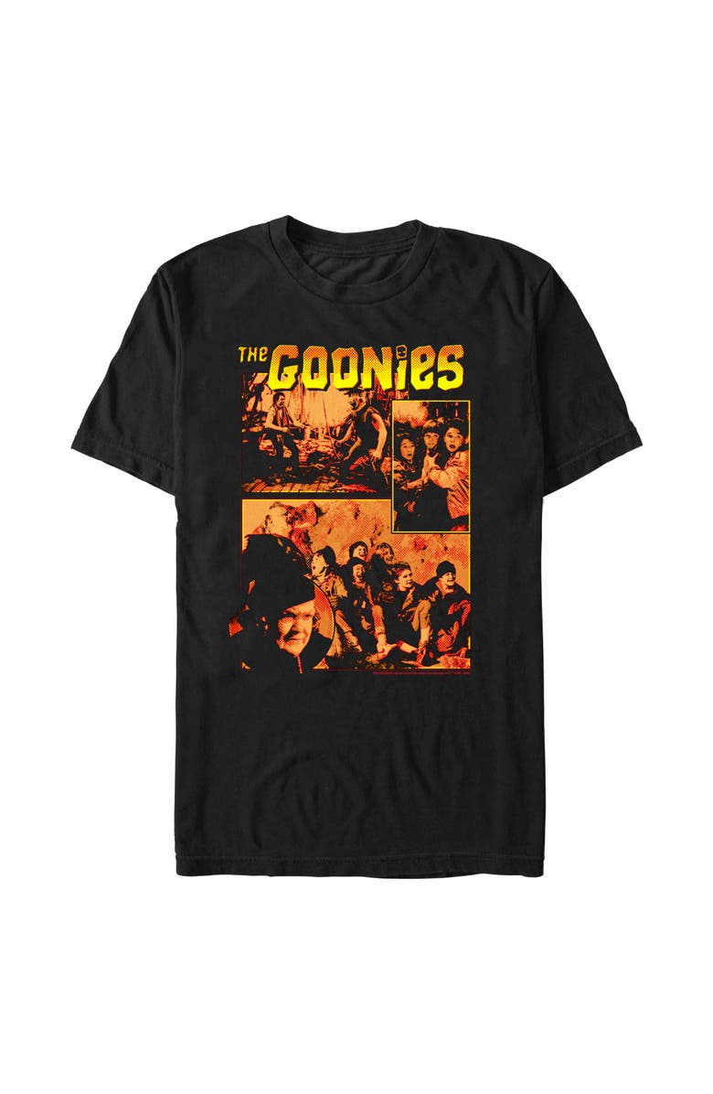 The Goonies Men's The Goonies Squad Panels Graphic T-Shirt, Main, color, Black
