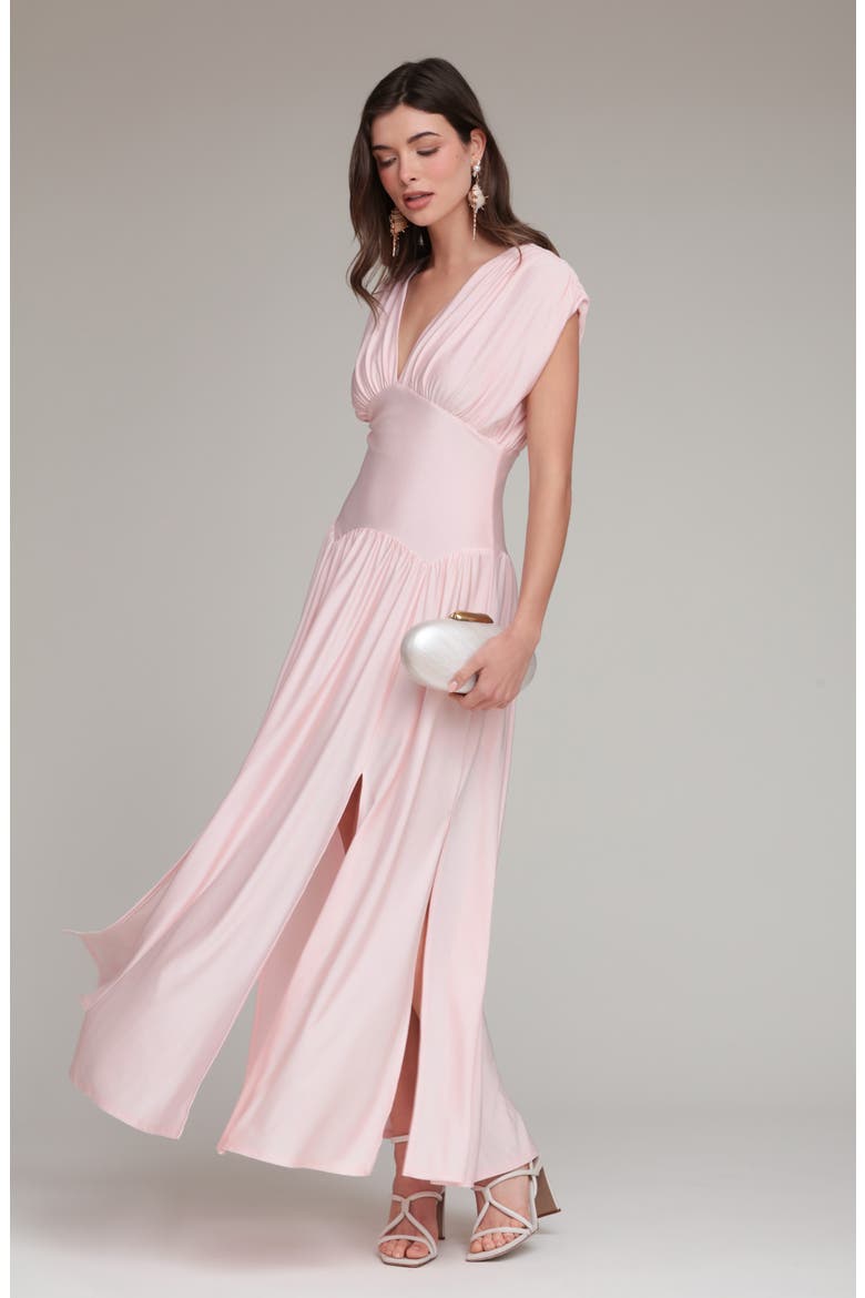 Shirred Maxi Dress, Alternate, color, BABY PINK