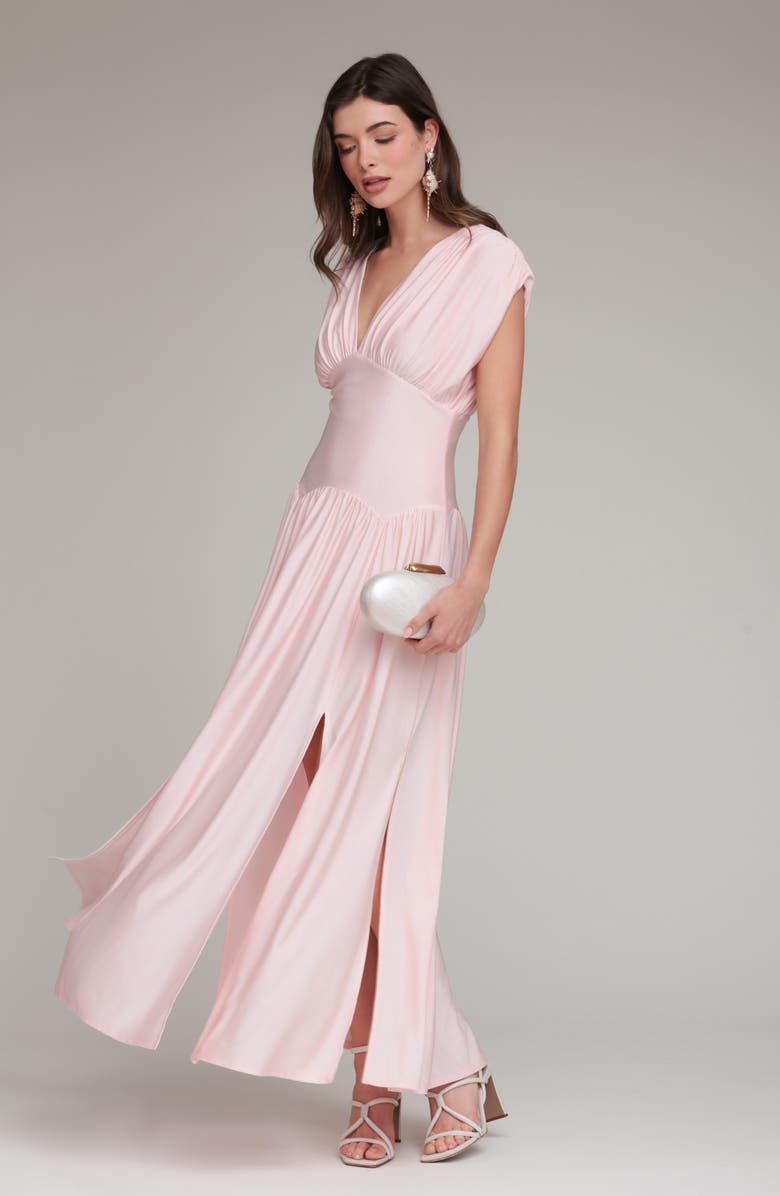 Avec Les Filles Shirred Maxi Dress, Alternate, color, Baby Pink