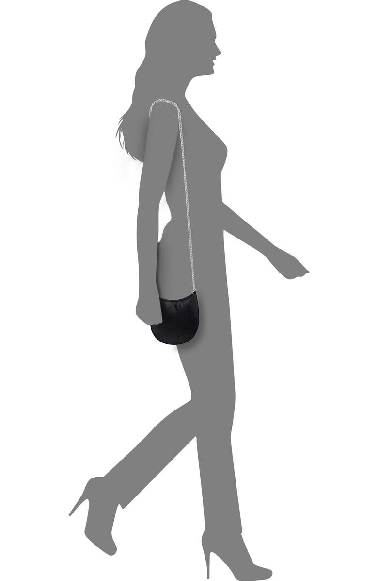 Nina Crystal Mini Hobo Bag, Alternate, color, Black