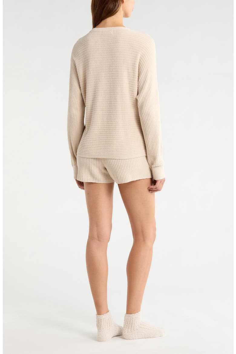 CozyChic® Ribbed Pullover & Shorts, Alternate, color, BISQUE