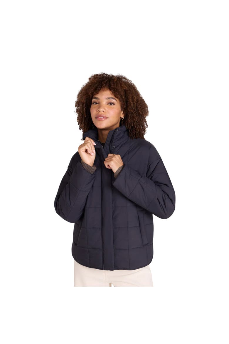 Nina Grid Quilted Padded Jacket, Alternate, color, Black