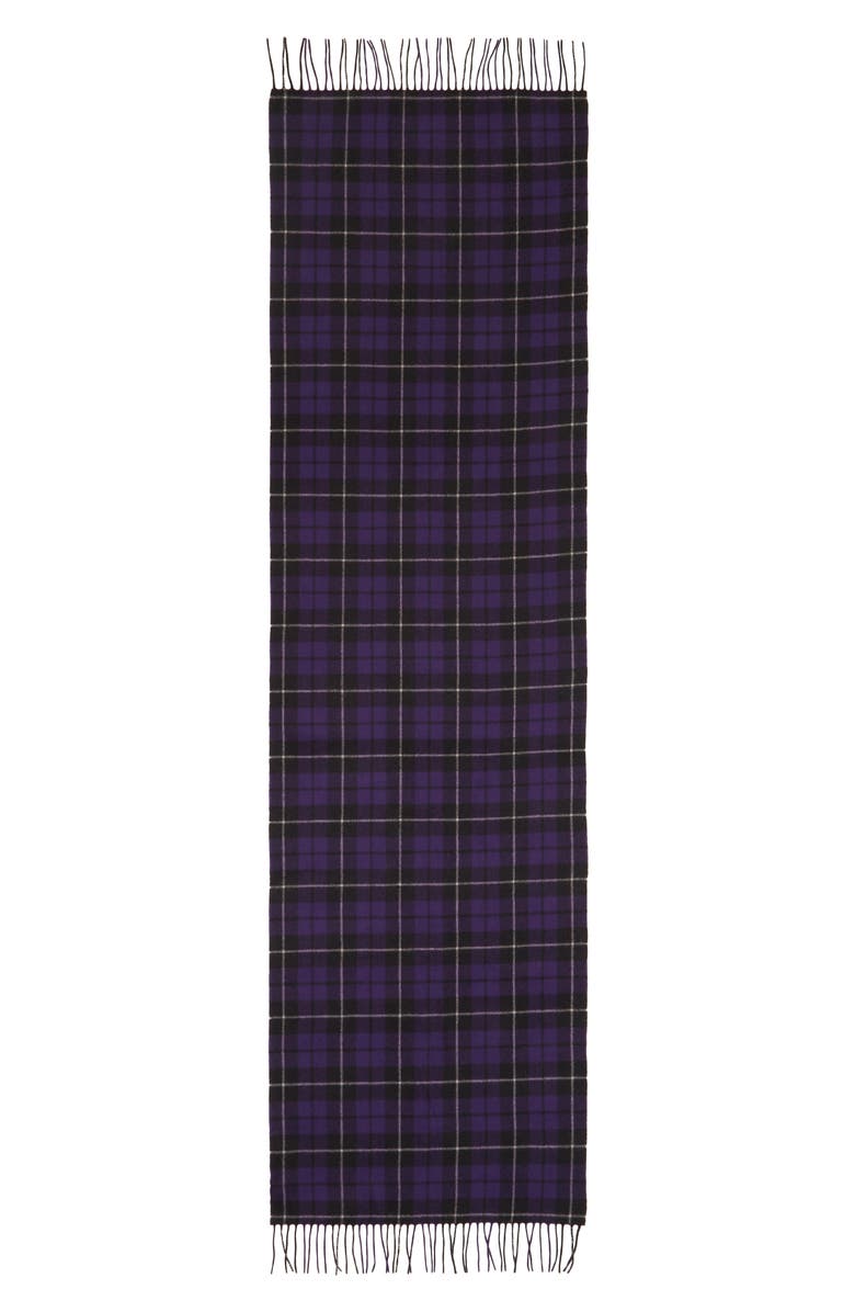 Ralph Lauren Purple Label Plaid Overcheck Cashmere Scarf, Alternate, color, 