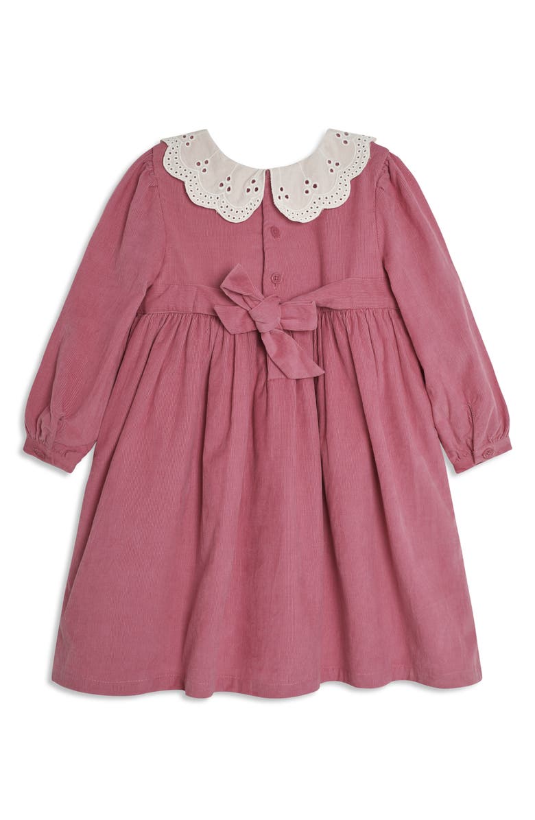JOJO MAMAN BEBE Long Sleeve Smocked Cotton Corduroy Dress, Alternate, color, 